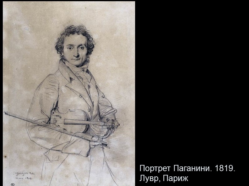 Портрет Паганини. 1819. Лувр, Париж